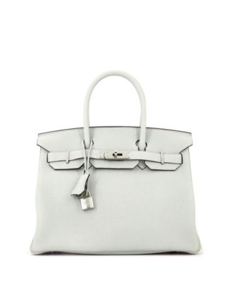Pre-Owned Hermes Birkin 30 Handbag Grey Togo with Palladium Hardware