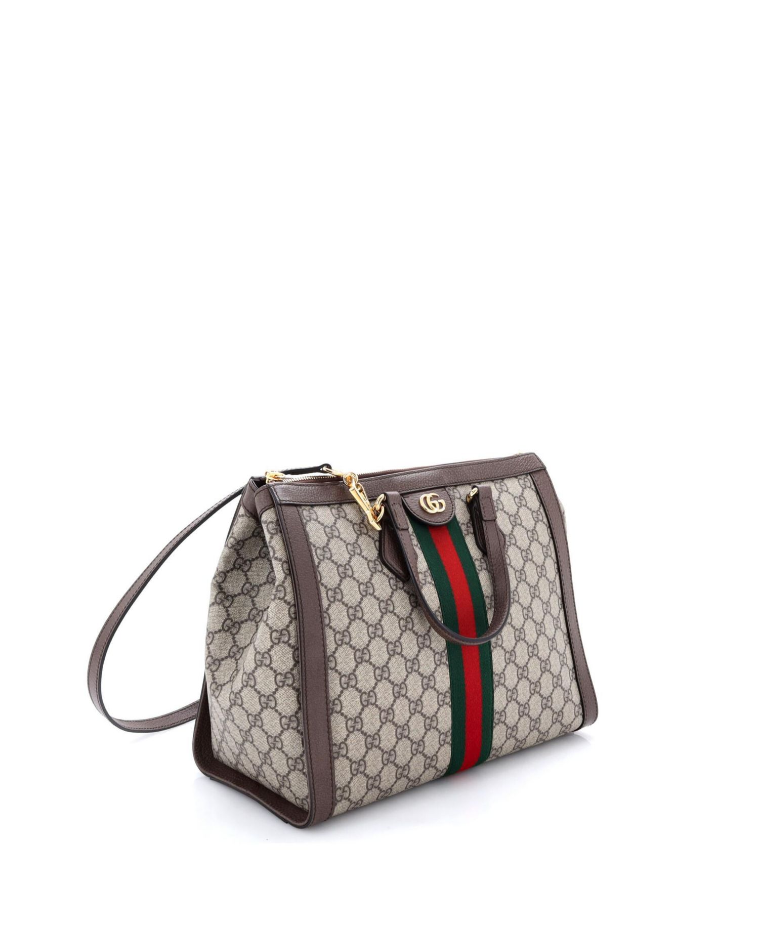 Medium Ophidia Top Handle Tote GG Coated Canvas