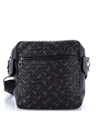 Medium Snap Messenger Bag Printed Intrecciato Nappa