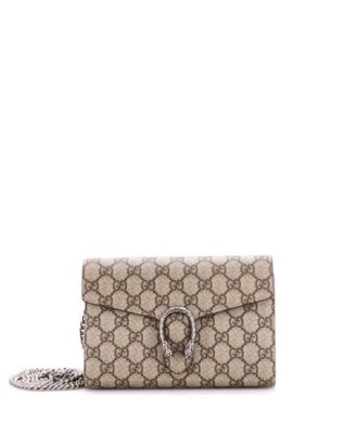 Small Dionysus Chain Wallet GG Coated Canvas