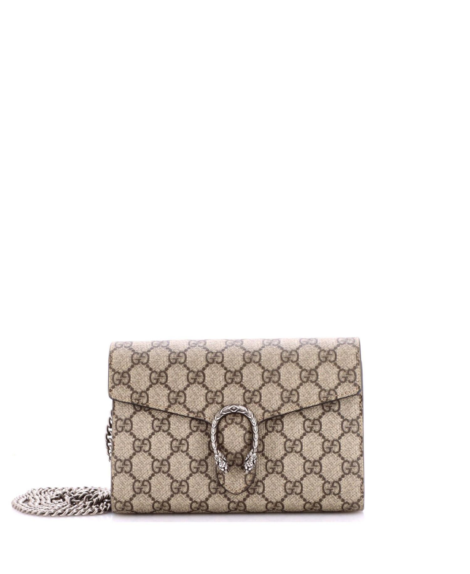 Small Dionysus Chain Wallet GG Coated Canvas