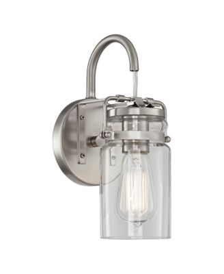 Brinley 11 1/4" High Brushed Nickel Wall Sconce