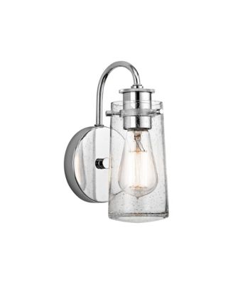 Braelyn Chrome 9" High Seedy Glass Wall Sconce