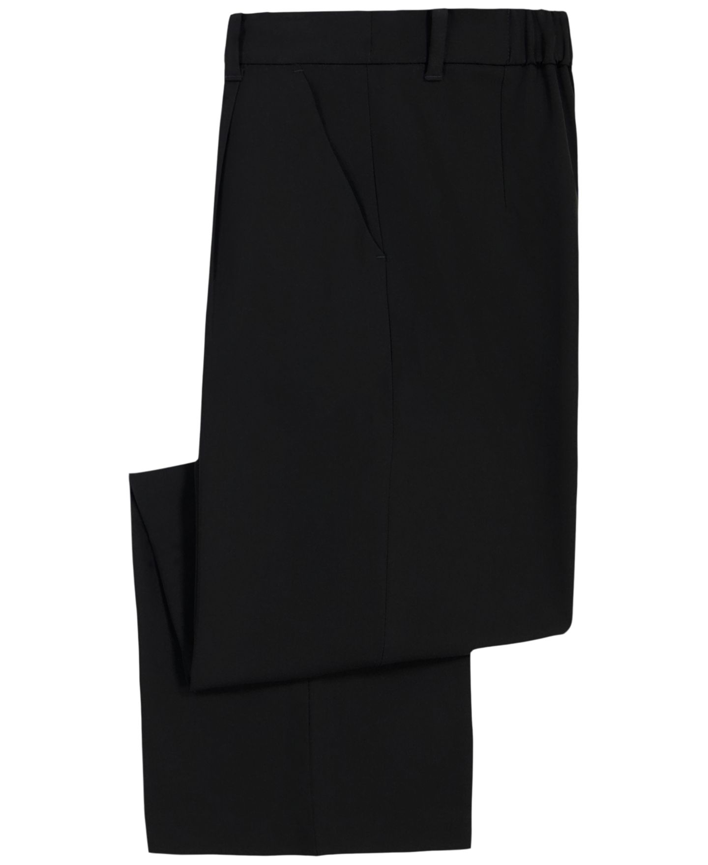 Брюки Calvin Klein Refined Stretch Tailored Wide-Leg для девочек, цвет: Чёрный — фото 3