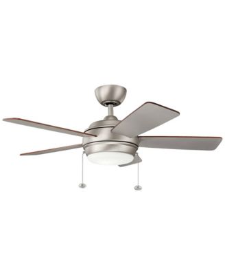 42" Starkk Brushed Nickel LED Ceiling Fan with Pull Chain