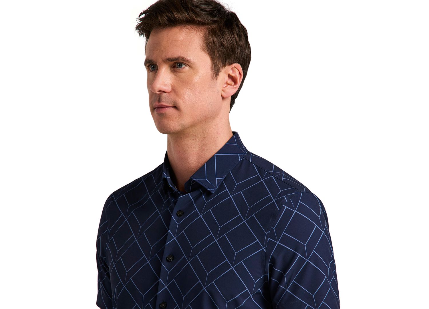 Men's Perry Geo Print Slim-Fit Shirt