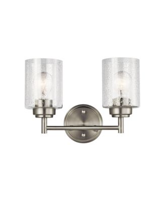 Winslow 12 3/4"W Brushed Nickel 2-Light Wall Sconce