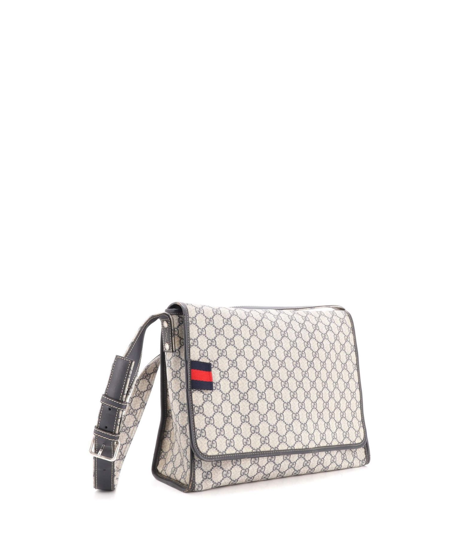 Large Web Loop Messenger GG Coated Canvas