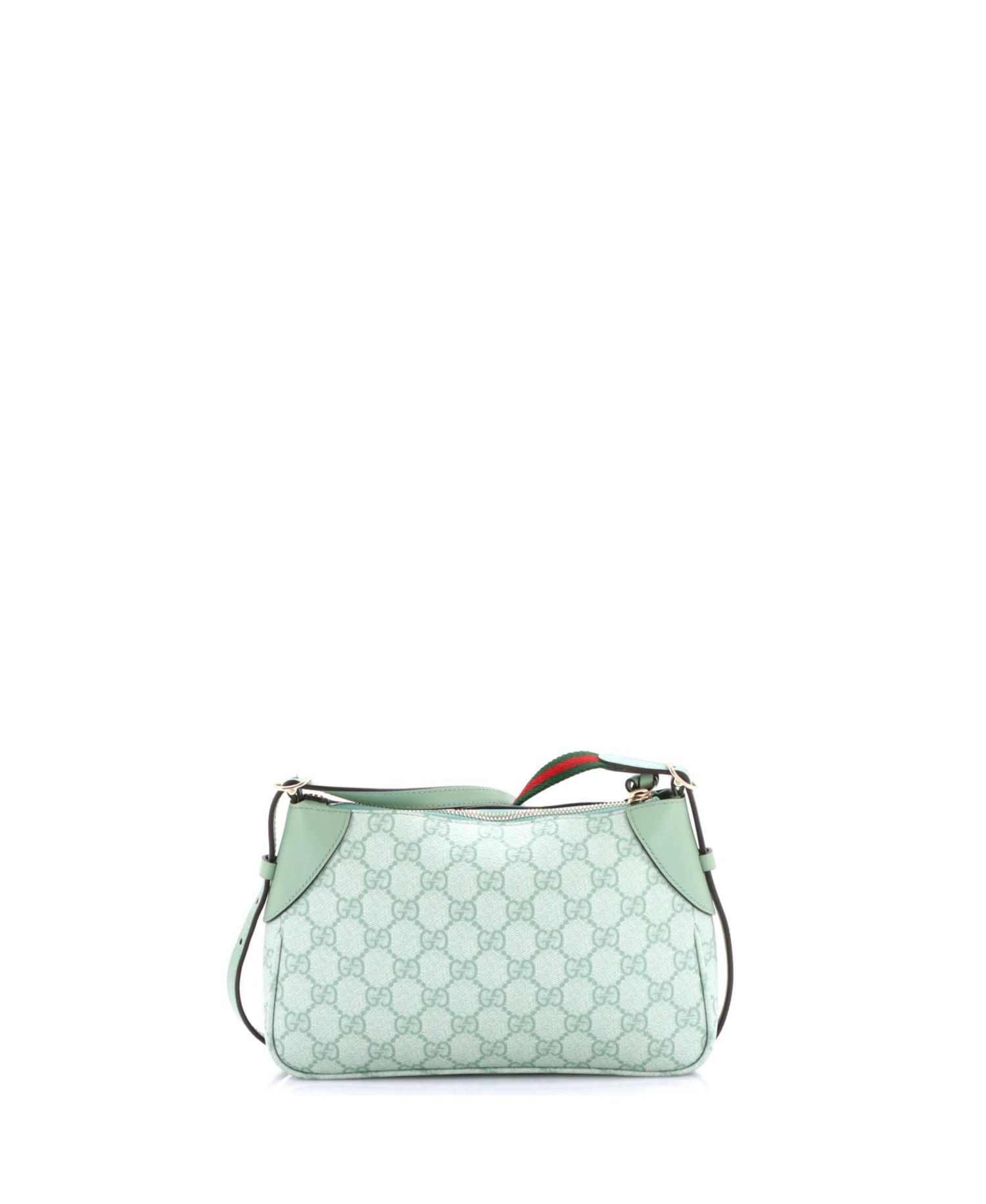 Small Emblem Shoulder Bag GG Coated Canvas with Leather