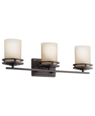 Hendrik 24" Wide 3-Light Bronze Bathroom Light Fixture