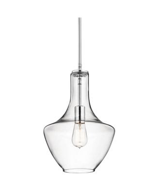 Everly 10 1/2"W Chrome and Clear Glass Mini Pendant
