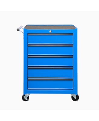 Rolling 5-Drawer Metal Tool Chest and Cabinet Storage Box