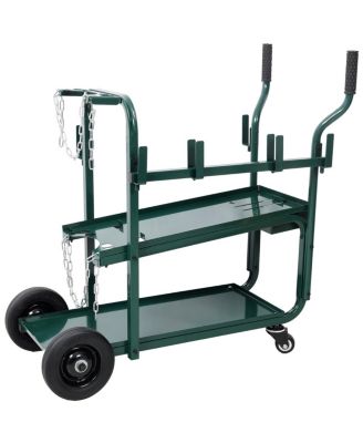   Heavy Duty 2-Tier Rolling Welding Cart with Wheels