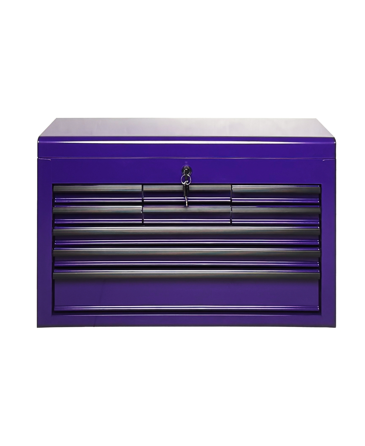 Streamdale Furniture 24-Inch Heavy Duty 9-Drawer Metal Tool Box and Chest with Eva Liners - Purple