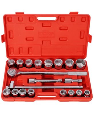  21Pieces  3/4" DRIVE SOCKET SET 6 POINTS,SAE Size,  Blow Case