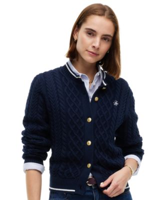 Women's Heritage Cable Long-Sleeve Cardigan Sweater