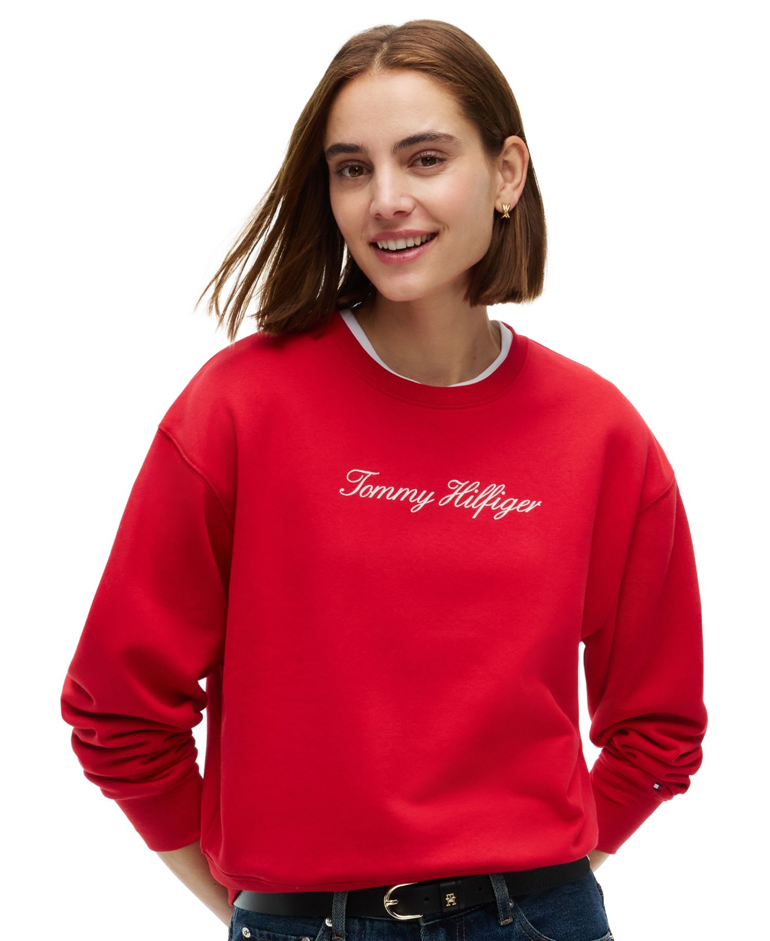 Women's Crew Neck Graphic Pullover Long-Sleeve Sweatshirt