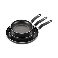 3-Pack T-Fal Dishwasher safe Fry Pan Set with Comfort Grip Handles (Black)