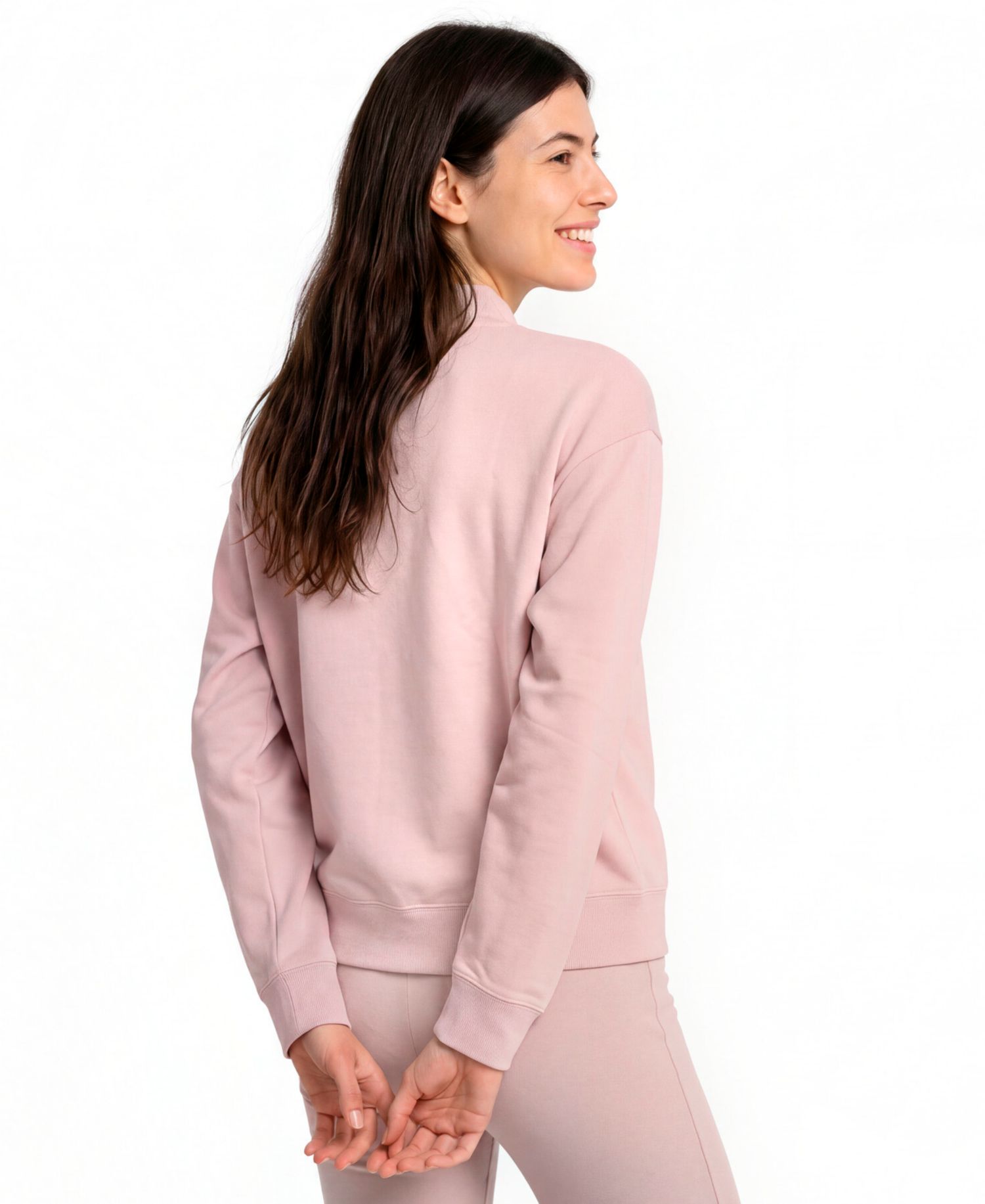 Women's Ess Relaxed Mock Neck Crew Sweatshirt