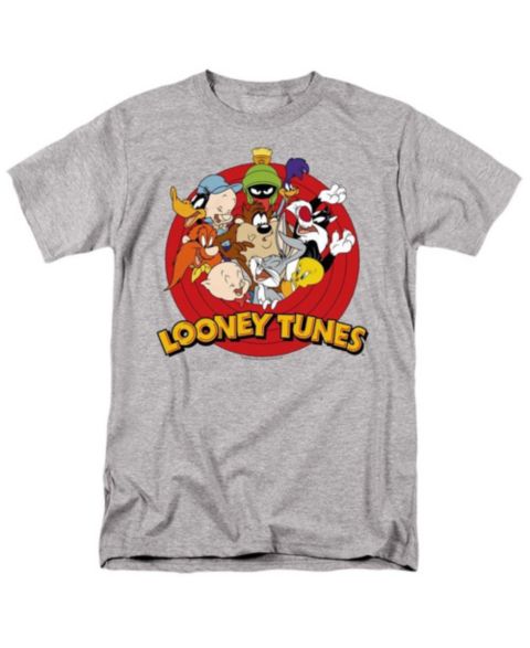 Мужская футболка Looney Tunes Big and Tall Smaller Group, цвет: Меланжевый