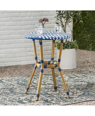 Parisian Outdoor Wicker and Aluminum Bistro Table