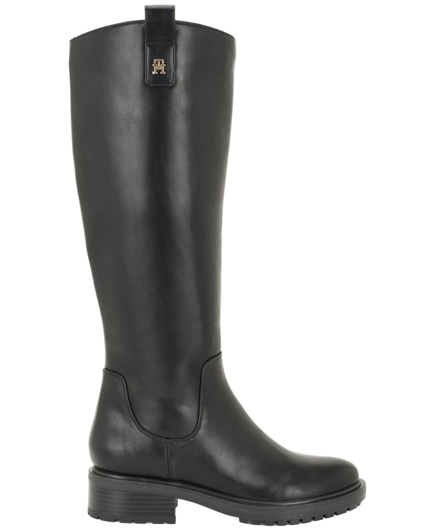 Женские ботинки Tommy Hilfiger Ashere Tall Lug Sole Riding Boots, Regular & Wide Calf, цвет: Чёрный — фото 2