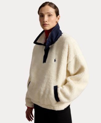 Women's Polo Bear High-Pile Fleece Funnel Neck Jacket