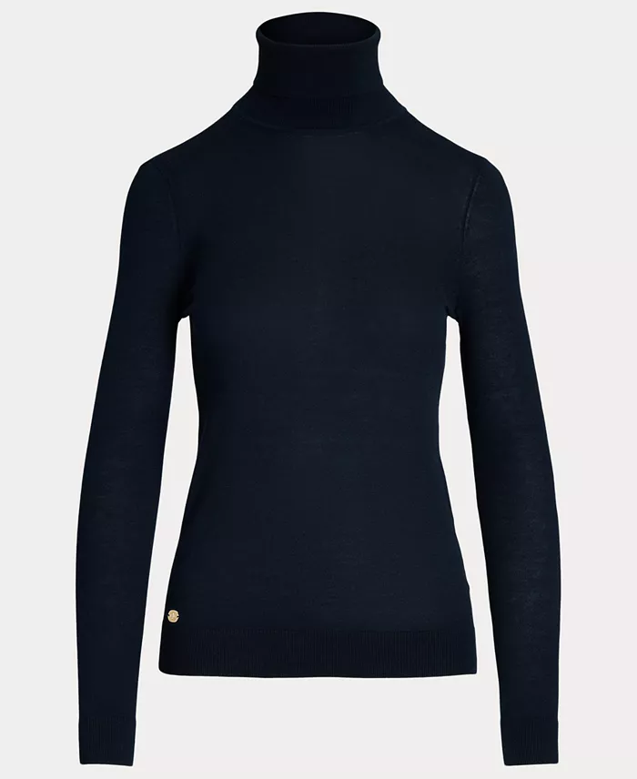Women's Modal-Silk Blend Slim-Fit Turtleneck Sweater - thumbnail 6