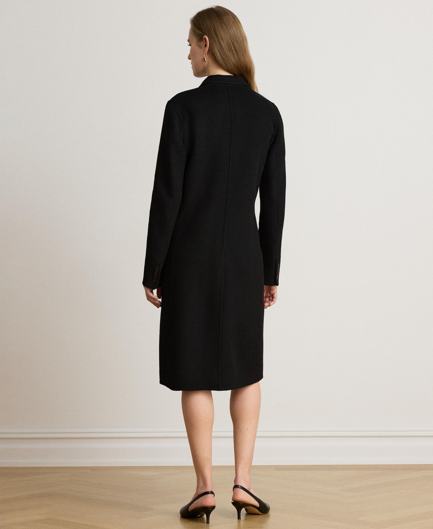 Women's Double-Breasted Wool-Blend Coat