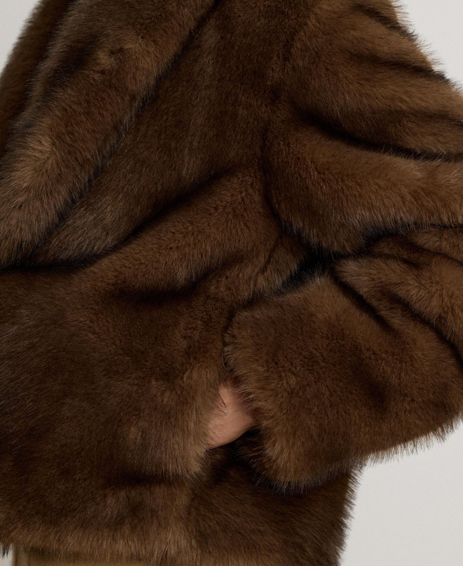 Women's Faux-Fur Shawl-Collar Coat