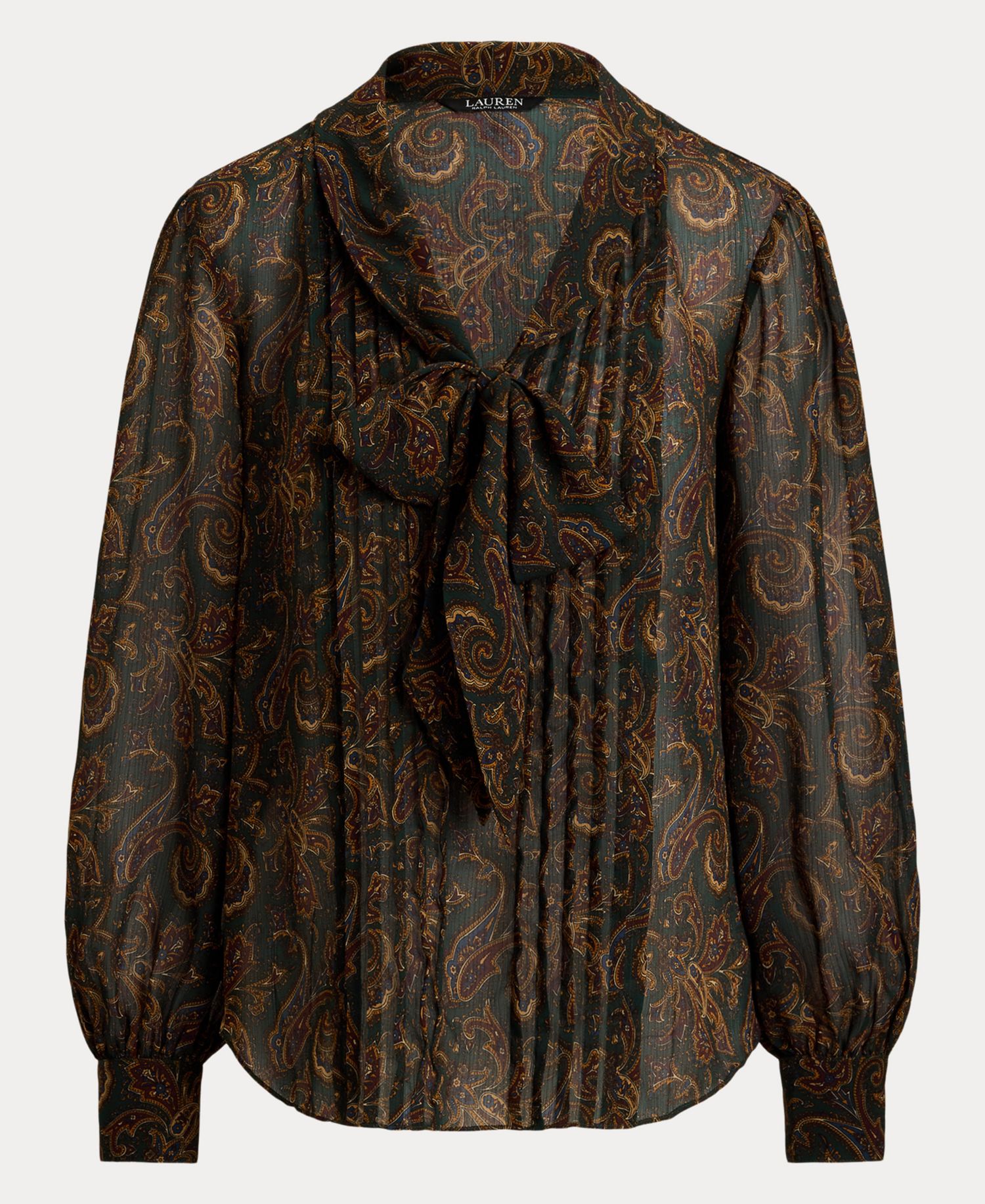 Women's Paisley Tie-Neck Blouse