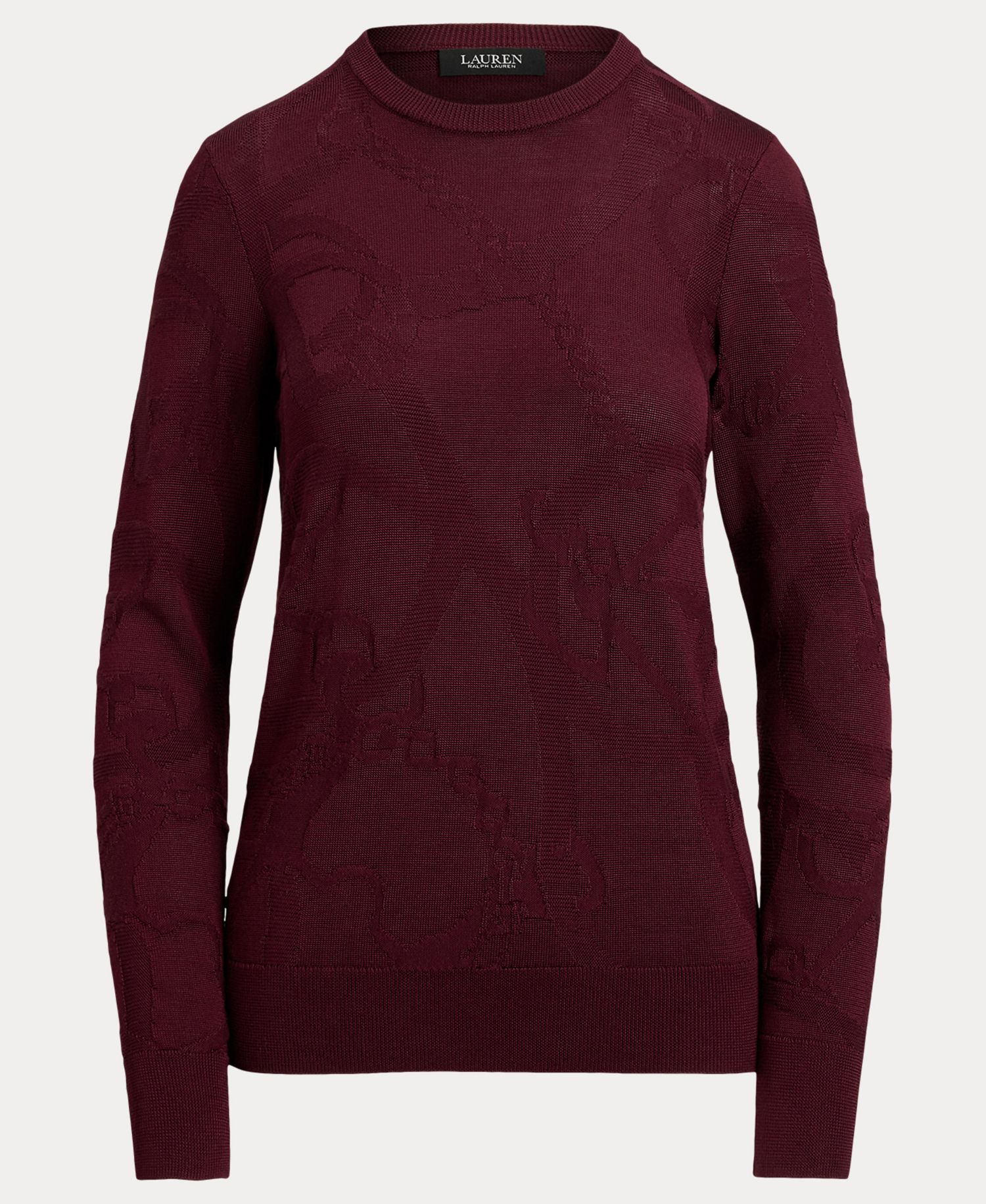 Women's Belting-Motif Slim-Fit Cotton-Blend Sweater