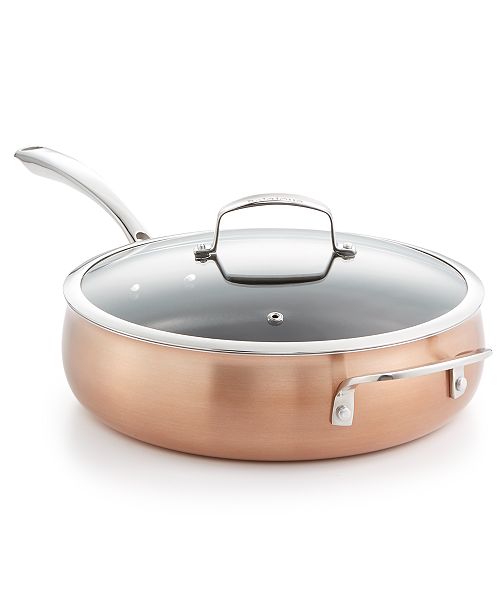Belgique Copper 5Qt. Sauté Pan with Lid, Created for Macy's & Reviews