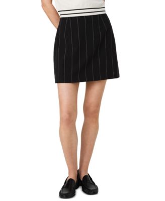 Women's Wide Pinstripe Mini A-Line Skirt