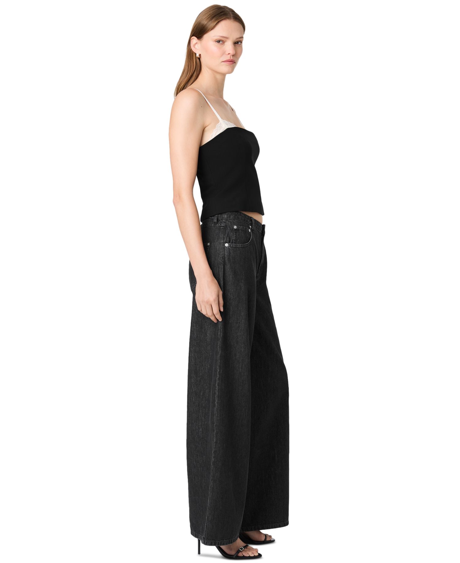 Women's Azra Sleeveless Square Neck Lace Camisole