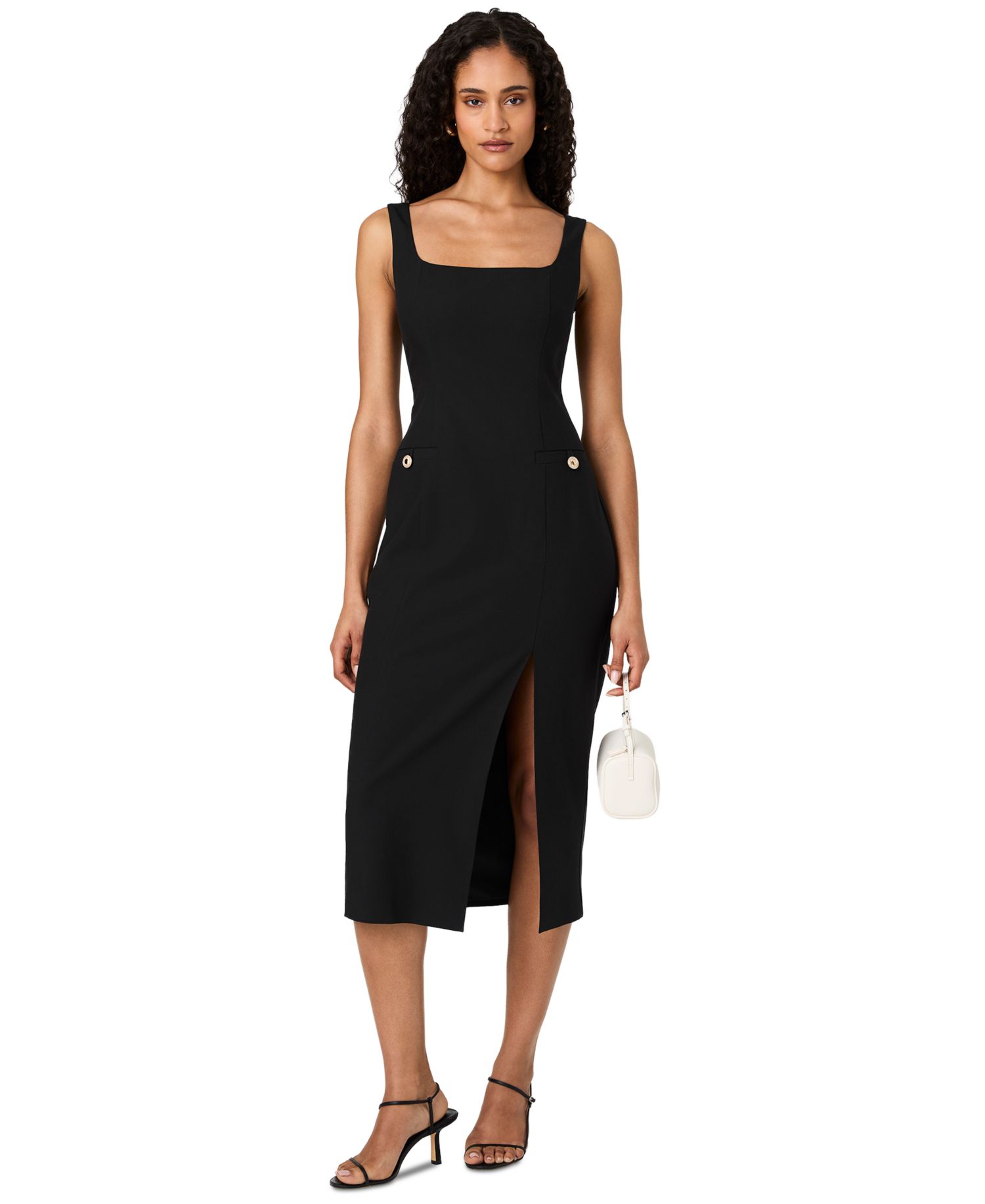 Women's Kai Midi Sheath Front Slit Dress