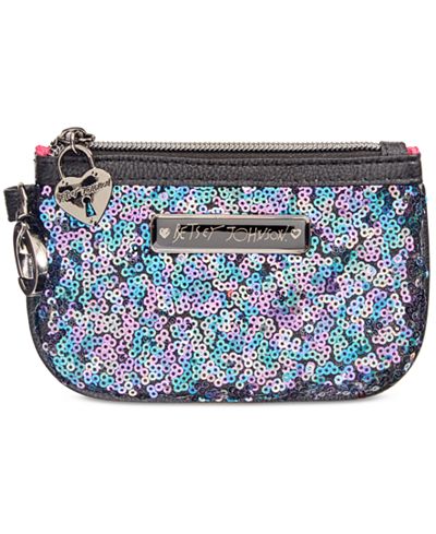 Betsey Johnson Boxed Sequin Zip Coin Purse, A Macy's Exclusive Style