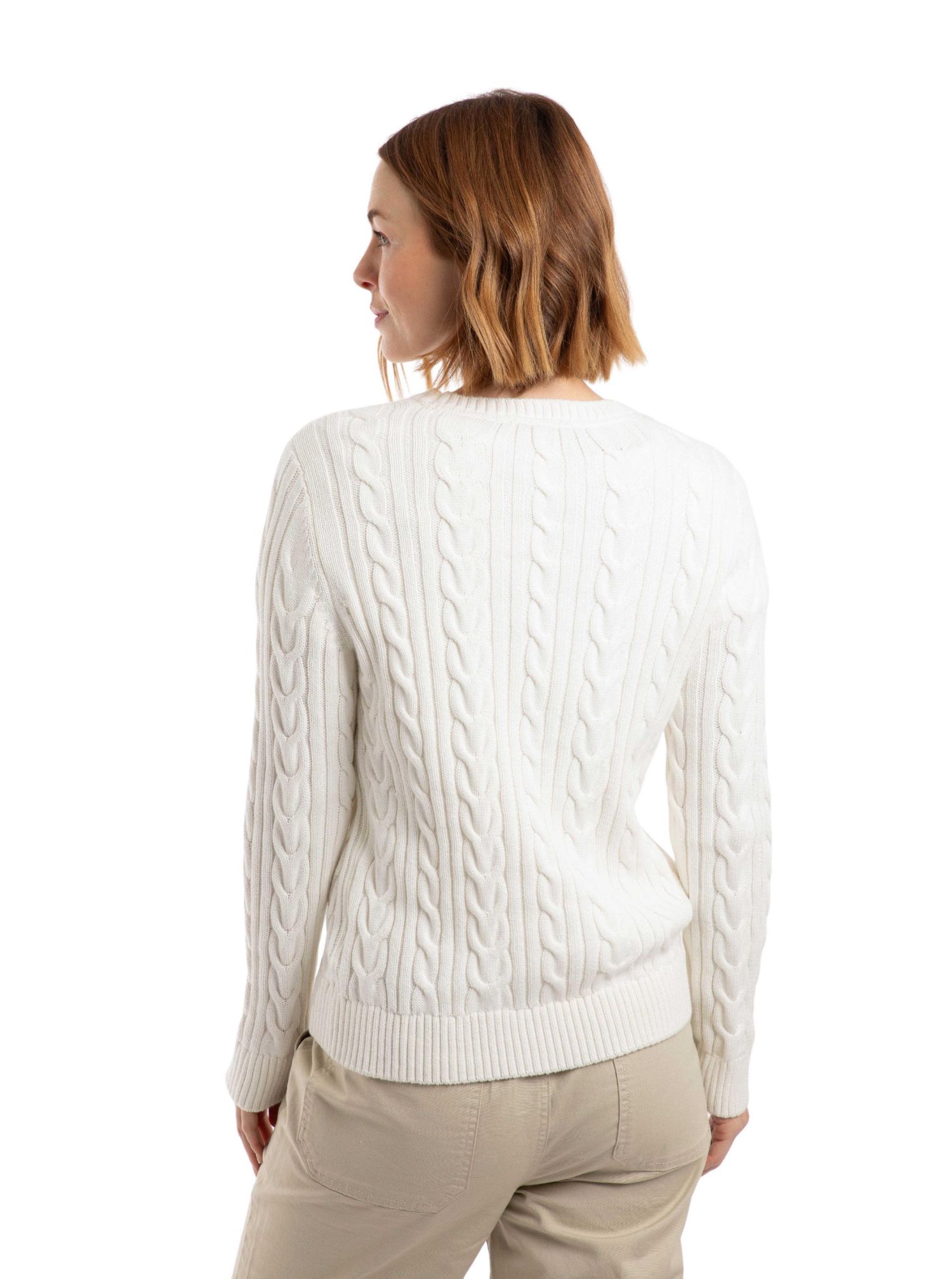 Women's Amberise Crew Neck Cable Knit Jumper
