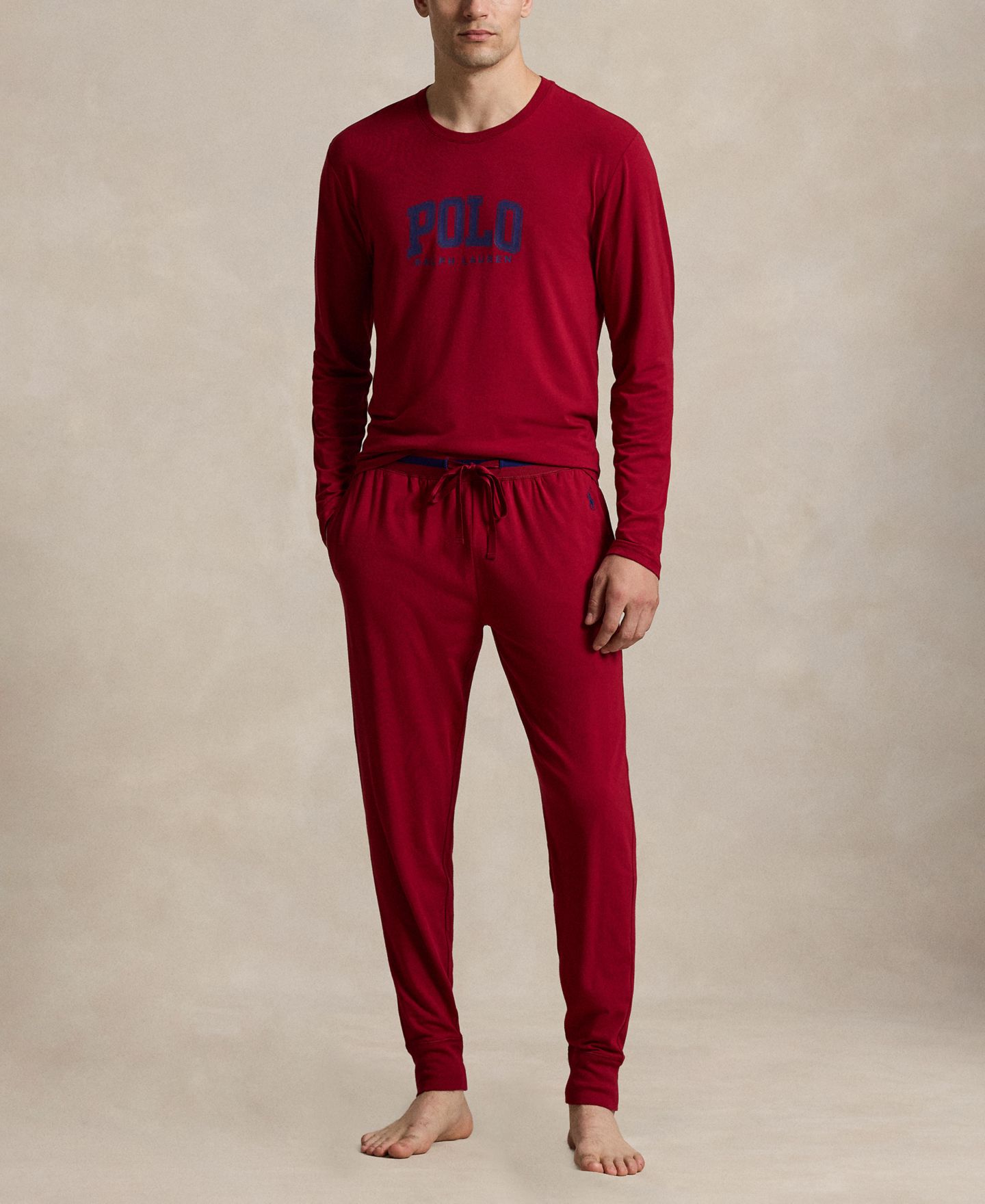 Свитшоты для мужчин, круглый вырез — Polo Ralph Lauren, цвет: Красный / Синий — фото 2