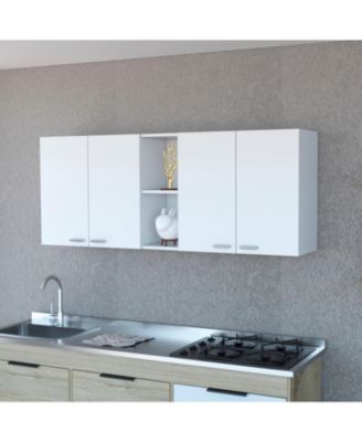 MIlano Wall-Mounted Kitchen Storage Cabinet with Open Shelving