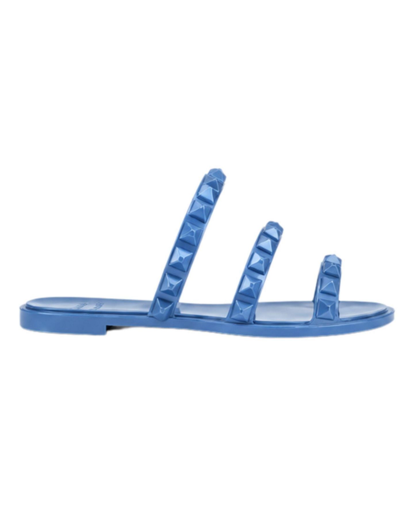 Женские сандалии CARMEN SOL Maria 3 Strap Flat Sandal, цвет: Синий металлик — фото 2