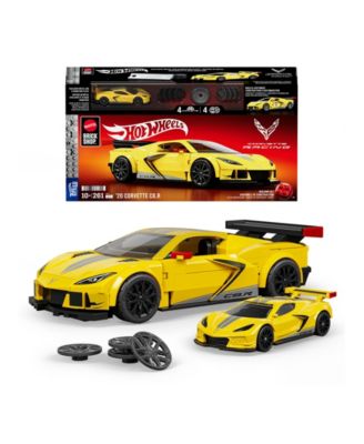 Hot Wheels 1:32 Scale Customizable '20 Corvette C8.R 261-Piece Building Set, Ages 10+