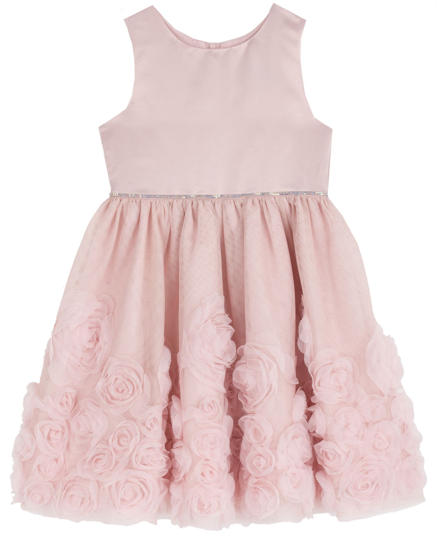 Платье Rare Editions Satin Sleeveless with Fur Bolero для девочек, цвет: Розовый — фото 7