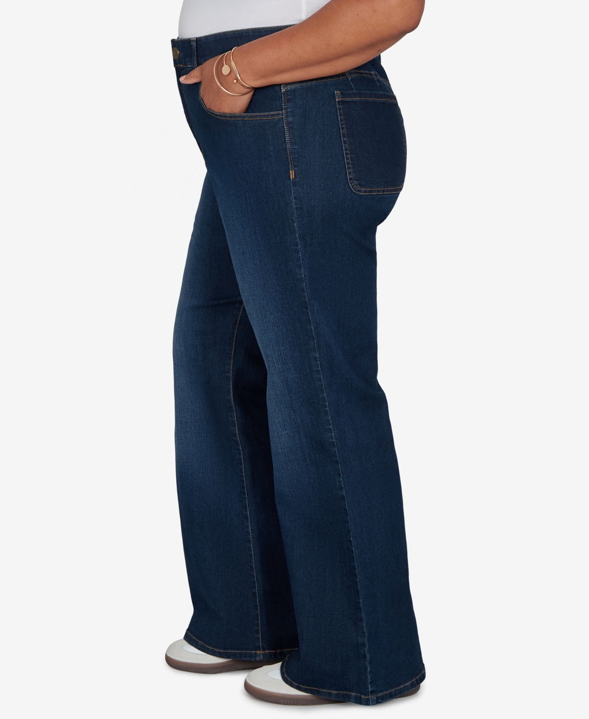 Ruby Rd. Plus Size Flare Mid-rise Jeans In Blue