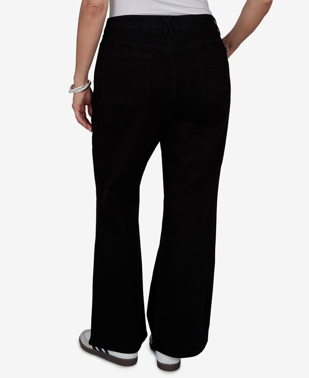 Ruby Rd. Plus Size Mid-rise Flare Jeans In Black