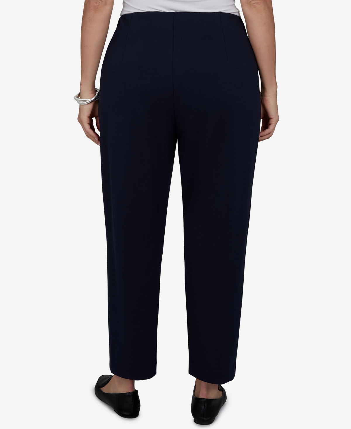 Ruby Rd. Plus Size Mid-rise Pull-on Ponte Pants In Blue