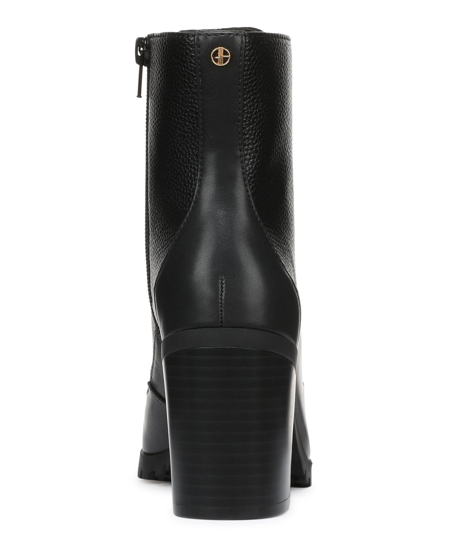Женские ботинки Giani Bernini Karissah Lace Up Lug Sole Block Heel Booties, цвет: Чёрный — фото 3