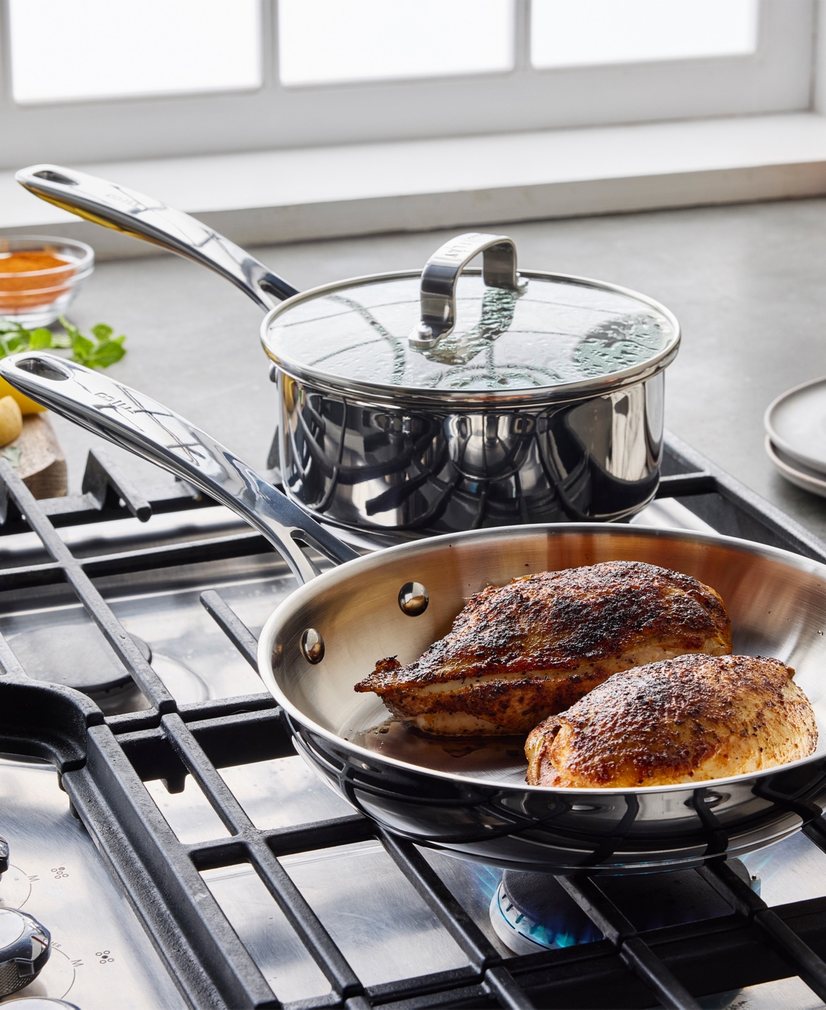 GreenPan Bobby Flay Stainless Steel 10-Piece Cookware Set