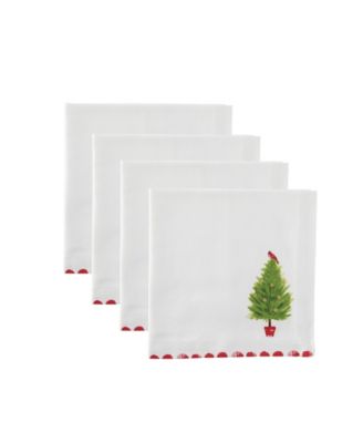 Holiday Tree-Bird Napkins, Set of 4