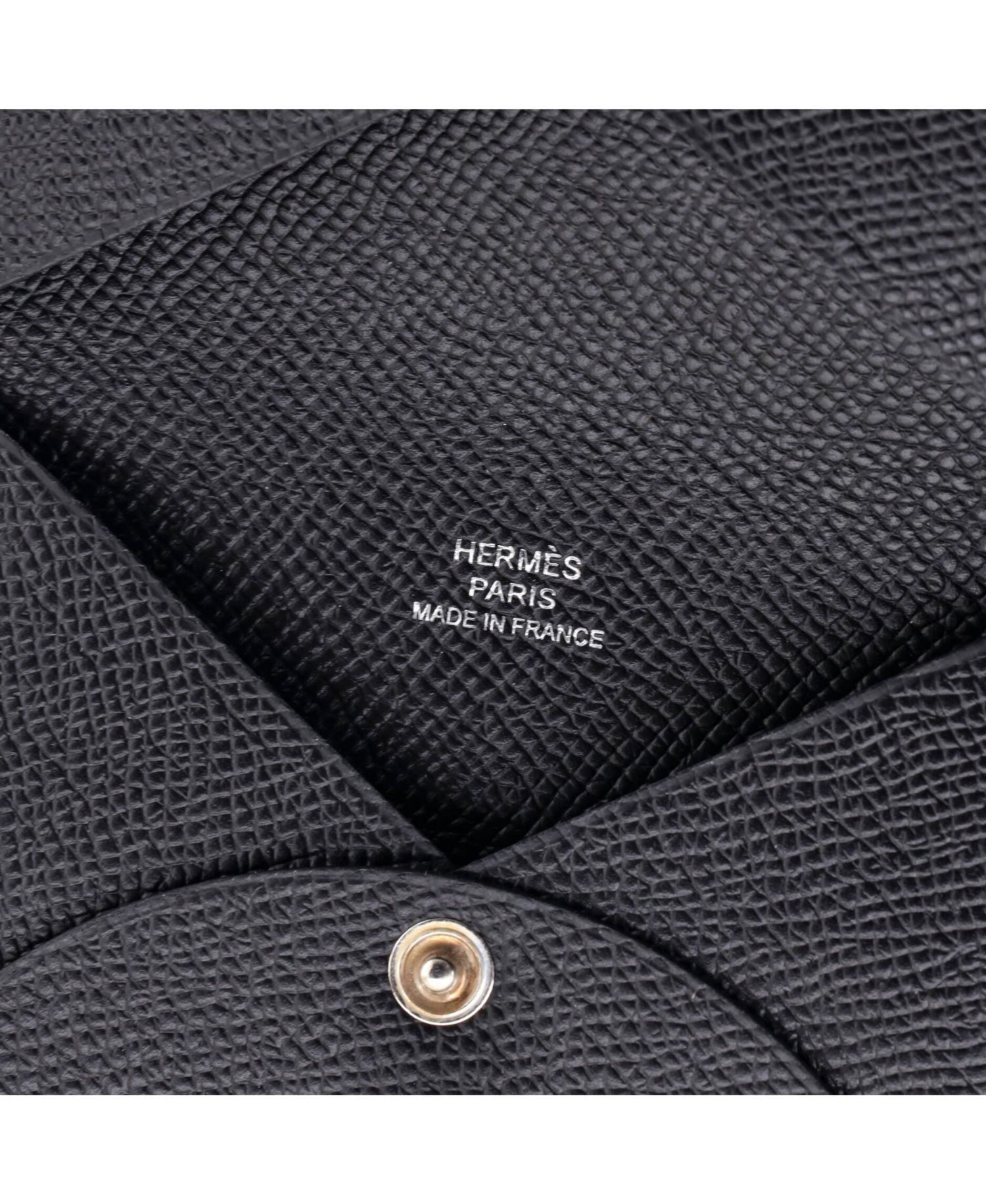 Pre-Owned Hermes Calvi Duo Card Holder Epsom